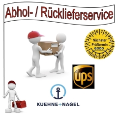 Bequemer Abhol- und Rücklieferservice für Ihre zu prüfenden Arbeitsmittel.