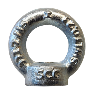 25er-Set Verzinkte Ringmuttern M12 aus C15E Stahl nach DIN-Norm 582