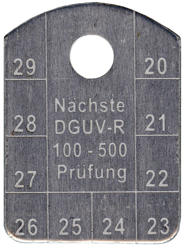 Prüfplaketten Nächster Prüftermin Durchmesser Ø 20-50mm UVV,TRBS,DGUV,BetrSichV 