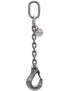 Anschlagkette 8mm 1-Strang GK6 INOX TK:1,6t  L:2m