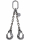Anschlagkette 8mm 2-Strang GK6 INOX TK:2,24t  L:1,5m