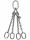 1-Strang Kettengehänge Güteklasse 10 mit Gabelkopfhaken GKHX, Grad100, Nenngrösse 6mm, Tragkraft 1400kg