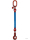 1-Strang Rundschlingengehänge EN1492-2, Farbcode rot, Aufhängering und Ösenlasthaken. Tragkraft 5000 kg