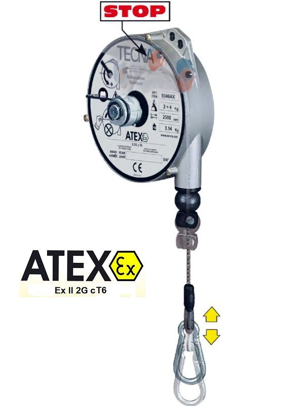 Federzug Typ 9348 - Schwere Ausführung 6-8 Kg Mit 2,5 M Seillänge