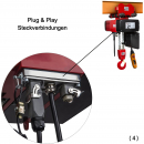 Elektro-Kettenzug 400 Volt Typ DEY mit Handfahrwerk, Tragkraft 250kg