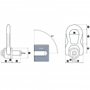 Rostfreier Anschlagwirbel SS.DSR M12, Tragkraft 0,8t (SF 4:1)