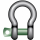 Green Pin® Schäkel SC, WLL 4,75t geschweift mit Augbolzen