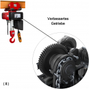 Elektro-Kettenzug 400 Volt Typ DEY mit Handfahrwerk, Tragkraft 3000kg