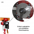 Elektro-Kettenzug 400 Volt Typ DEY mit Handfahrwerk, Tragkraft 3000kg