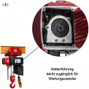 Elektro-Kettenzug 400 Volt Typ DEY mit Handfahrwerk, Tragkraft 5000kg