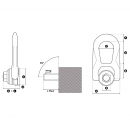 SET=2Stück Rostfreier Anschlagwirbel SS.FE.DSR M10, SWL 0,5t (SF 4:1)