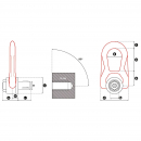 SET=2Stück Anschlagwirbel für Schnellmontage QL.DSR M14 UP, Tragkraft 0,7t (SF 5:1)