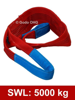 Schlaufenband Hebeband Tragkraft: 5t rot Nutzlänge: 3m